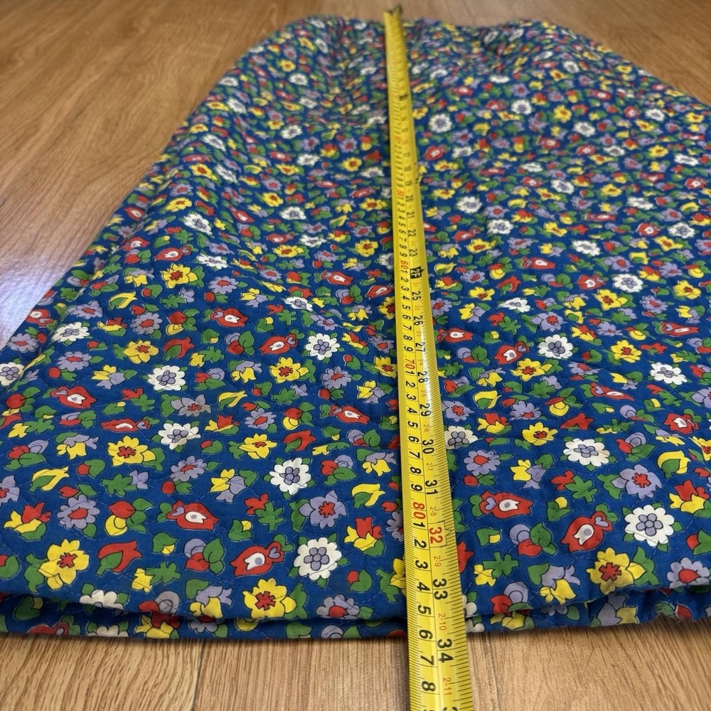 Vintage 70s Jumpin Juniors Skirt XS Floral Quilted Maxi Cottagecore A-Line Boho - Picture 10 of 16